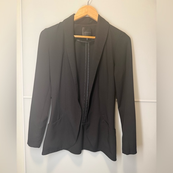 Dynamite Long Black Blazer Jacket - Picture 1 of 4